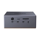 Docking station UGREEN Maxidok 17u1 U716, 2x Thunderbolt 5, 3x USB C, 3x USB A, DisplayPort, RJ45, čitač kartica TF/SD, 3x 3.5mm, sivi
