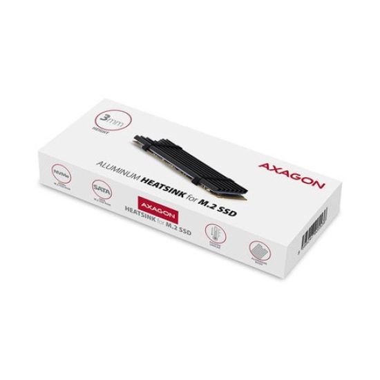 Pasivni hladnjak za M.2 SSD 2280, AXAGON CLR-M2L3 Pasivni hladnjak za M.2 SSD 2280, AXAGON CLR-M2L3