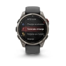 Pametni sportski sat GARMIN fenix 8 PRO, 010-03198-11, 47mm, Sapphire, titanijski s grafitnim/crnim silikonskim remenom