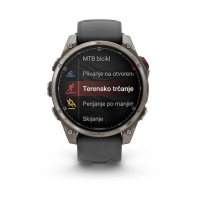 Pametni sportski sat GARMIN fenix 8 PRO, 010-03198-11, 47mm, Sapphire, titanijski s grafitnim/crnim silikonskim remenom   - GARMIN Fenix 8 PRO