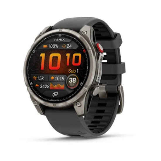 Pametni sportski sat GARMIN fenix 8 PRO, 010-03198-11, 47mm, Sapphire, titanijski s grafitnim/crnim silikonskim remenom