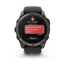 Pametni sportski sat GARMIN fenix 8 PRO, 010-03199-11, 51mm, Sapphire, Titanij tamnosive boje s DLC slojem sa silikonskim remenom crne boje/boje sivog šljunka