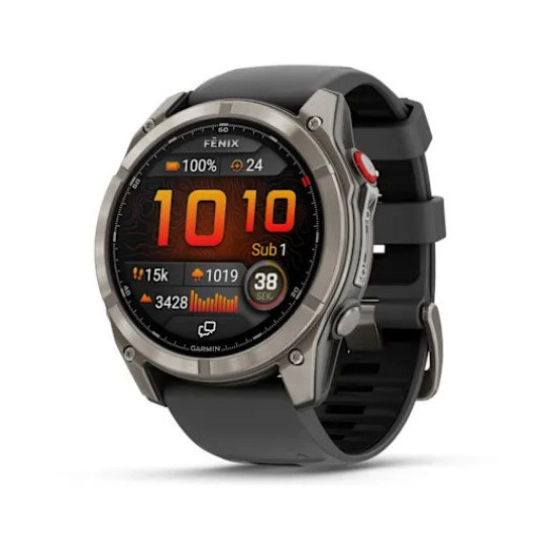 Pametni sportski sat GARMIN fenix 8 PRO, 010-03199-11, 51mm, Sapphire, titanijski s grafitnim/crnim silikonskim remenom