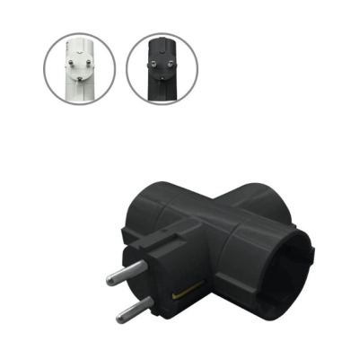 Utikač šuko DPM SP901W, 3 utičnice, bijeli Utikač šuko DPM SP901W, 3 utičnice, bijeli