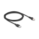 Kabel DELOCK, RJ50 (M) na USB A 2.0 (M), za barkod skener, 2m, crni, polybag