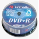 Medij DVD+R VERBATIM 43500, 16x, 120 min, spindle 25 komada