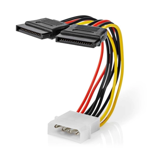 Kabel NEDIS CCGB73520VA015, MOLEX (M) na 2x SATA 15-Pin (Ž), 0.15m, višebojni, kutija Kabel NEDIS CCGB73520VA015, MOLEX (M) na 2x SATA 15-Pin (Ž), 0.15m, višebojni, kutija