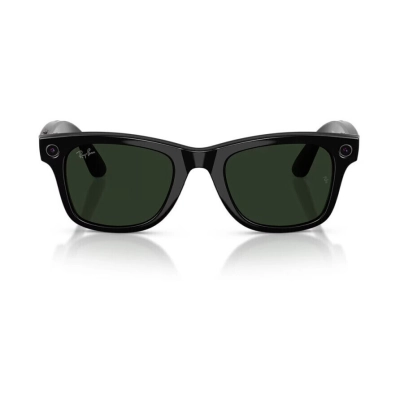 Pametne naočale Ray-Ban META Wayfarer (Gen 2) s kamerom i zvukom, sjajno crna sa zelenim prijelaznim lećama, Large