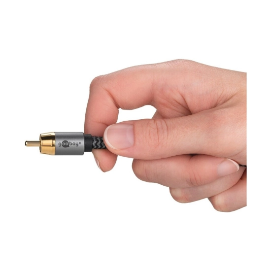 Kabel GOOBAY 65300, RCA (M) na 2x RCA (M), Gold plated, pleteni, 2m, crni, polybag Kabel GOOBAY 65300, RCA (M) na 2x RCA (M), Gold plated, pleteni, 2m, crni, polybag