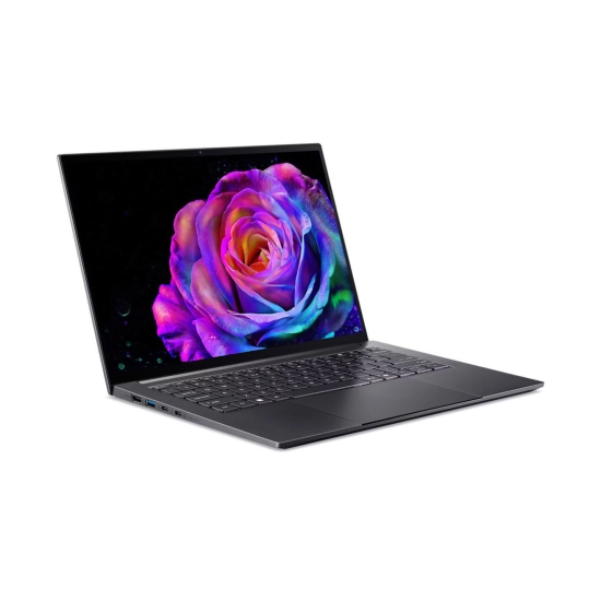 Laptop ACER Swift X 14 AI SFX14-61G-R0MH, NX.JA9EX.004, Ryzen AI 9 365, 32GB, 2TB SSD, GeForce RTX 5070, 14.5incha 2.8K OLED Touch 120Hz, Windows 11H, sivi