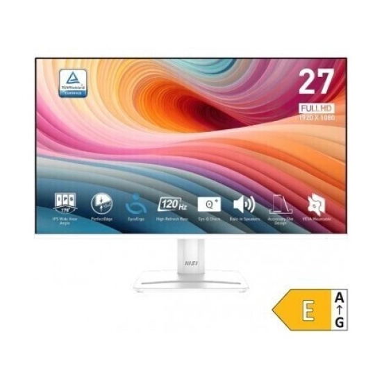 Monitor 27incha MSI PRO MP275W E2, MONMSI00080, FHD, IPS 120Hz 1ms, 300cd/m2, 1500:1, bijeli Monitor 27incha MSI PRO MP275W E2, MONMSI00080, FHD, IPS 120Hz 1ms, 300cd/m2, 1500:1, bijeli