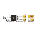 Razdjelnik video DELOCK, DisplayPort 1.2 (Ž) na 2x DisplayPort 1.2 (Ž), crni