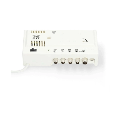 Antensko pojačalo NEDIS SAMP42244WT, 4-portni, raspon frekvncija 47-694MHz Antensko pojačalo NEDIS SAMP42244WT, 4-portni, raspon frekvncija 47-694MHz