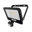 Reflektor LED EMOS GLARO PIR ZS2334B, 30W, 4000K, 3000lm, IP54, crni