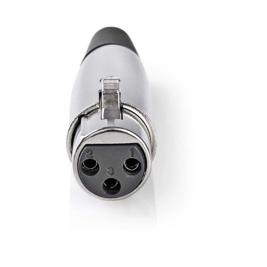 Konektor NEDIS CAVC15902ME, 3-pin XLR (Ž), za kabel, srebrni, polybag Konektor NEDIS CAVC15902ME, 3-pin XLR (Ž), za kabel, srebrni, polybag