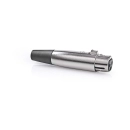Konektor NEDIS CAVC15902ME, 3-pin XLR (Ž), za kabel, srebrni, polybag