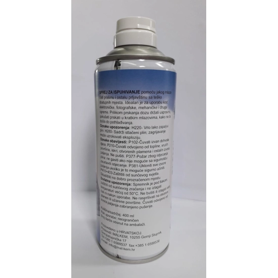 Komprimirani zrak - MALKEM, 400ml Komprimirani zrak - MALKEM, 400ml
