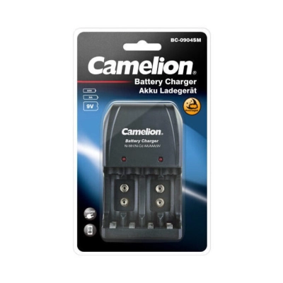 Punjač baterija plug-in, 1-2x AA ili AAA, 2500mAh, BC-0904SM Camelion