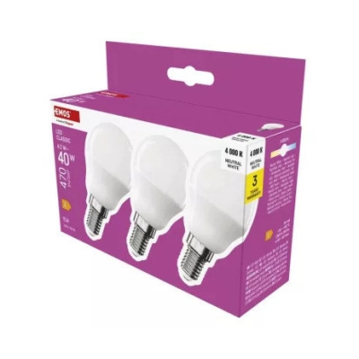 Žarulja LED EMOS ZQ1E23.3, 40W 4000K 470lm E14