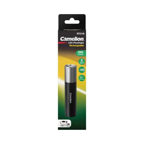 Baterijska svjetiljka CAMELION, RT318-CBH, LED, 300lm, 3W, USB C Baterijska svjetiljka CAMELION, RT318-CBH, LED, 300lm, 3W, USB C