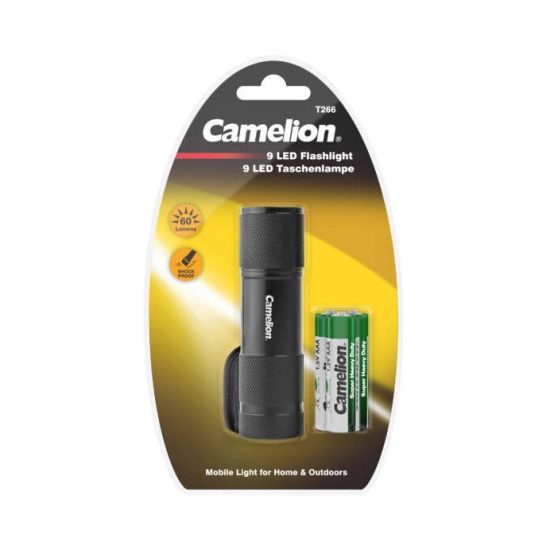 Baterijska svjetiljka CAMELION, 60lm, 3x AAA, crna