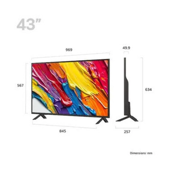 Televizor QNED 43incha LG 43QNED84A6C.AEU, Smart, 4K UHD, DVB-T2/C/S2, HDMI, WiFi, Bluetooth, USB A, Energetska oznaka G