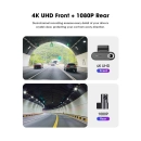 Auto kamera DDPAI N5 Dual 2026, za vožnju unatrag, 4K UHD