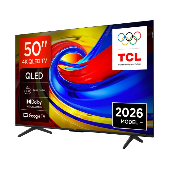 Televizor QLED 50incha TCL 50P7L, Google TV, 4K UHD, DVB-T2/C/S2, HDMI, WiFi, Bluetooth, USB A, Energetska oznaka F
