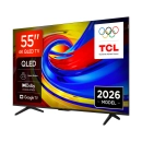 Televizor QLED 55incha TCL 55P7L, Google TV, 4K UHD, DVB-T2/C/S2, HDMI, WiFi, Bluetooth, USB A, Energetska oznaka F