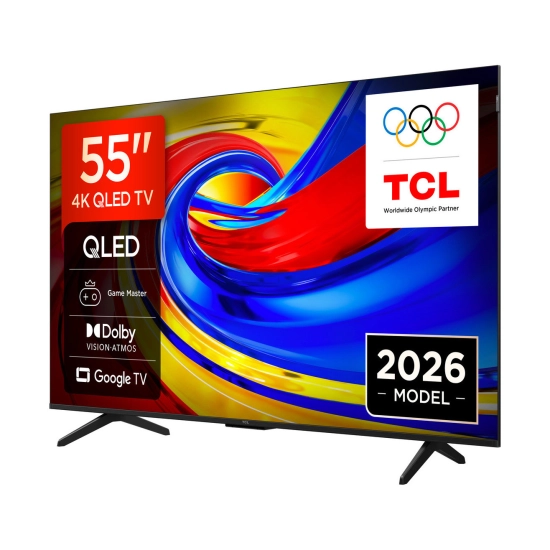 Televizor QLED 55incha TCL 55P7L, Google TV, 4K UHD, DVB-T2/C/S2, HDMI, WiFi, Bluetooth, USB A, Energetska oznaka F