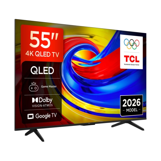 Televizor QLED 55incha TCL 55P7L, Google TV, 4K UHD, DVB-T2/C/S2, HDMI, WiFi, Bluetooth, USB A, Energetska oznaka F