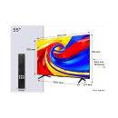Televizor QLED 55incha TCL 55P7L, Google TV, 4K UHD, DVB-T2/C/S2, HDMI, WiFi, Bluetooth, USB A, Energetska oznaka F