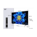 Televizor MiniLED 98incha TCL 98P8L, Google TV, 4K UHD, DVB-T2/C/S2, HDMI, WiFi, Bluetooth, USB A, Energetska oznaka E
