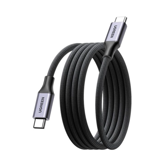Kabel UGREEN L537, USB C (M) na USB C (M), magnetni, pleteni, 1m, crni Kabel UGREEN L537, USB C (M) na USB C (M), magnetni, pleteni, 1m, crni