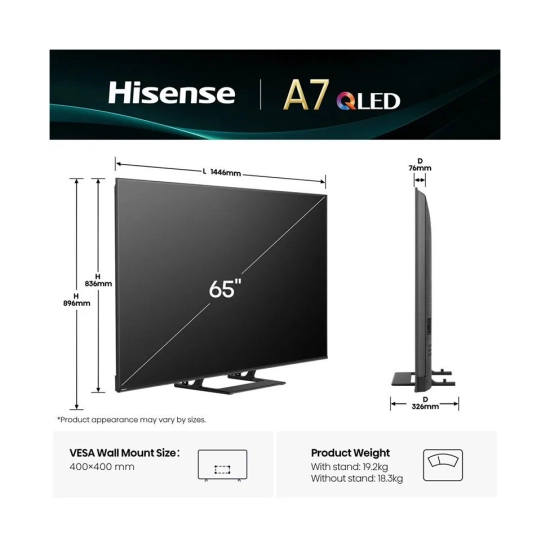 Televizor QLED 43incha HISENSE 43A7Q, VIDAA OS, 4K UHD, DVB-T2/C/S2, Energetska oznaka F Televizor QLED 43incha HISENSE 43A7Q, VIDAA OS, 4K UHD, DVB-T2/C/S2, Energetska oznaka F