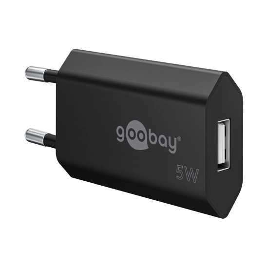 Kućni punjač GOOBAY, 5W, USB A, crni
