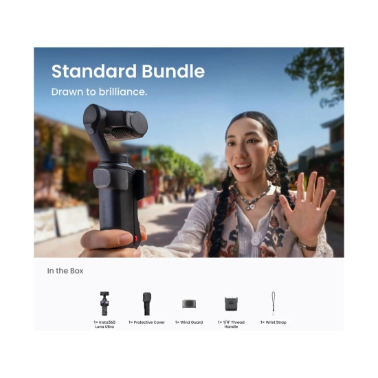 Akcijska kamera INSTA360 Luna 8k Ultra Standard Bundle, CINSABTA, 8K UHD, crna Akcijska kamera INSTA360 Luna 8k Ultra Standard Bundle, CINSABTA, 8K UHD, crna