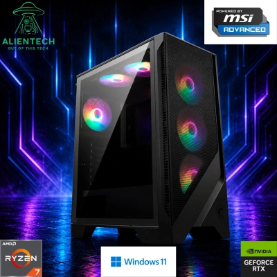 Gaming računalo ALIENTECH Sentry Powered by MSI Advanced, Ryzen 7 8700F, 16GB, 1TB SSD, GeForce RTX 5060 Ti, Windows 11P Gaming računalo ALIENTECH Sentry Powered by MSI Advanced, Ryzen 7 8700F, 16GB, 1TB SSD, GeForce RTX 5060 Ti, Windows 11P