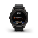 OŠTEĆENA AMBALAŽA - Pametni sportski sat GARMIN Fenix 7S PRO Sapphire Solar, GPS, multisport, Carbon Gray , DLC Tit, crni remen 010-02776-11 