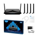 Router CUDY LT700, AC1200, Nano SIM, 4G LTE, WiFi 5, 4-portni, RJ45, crni
