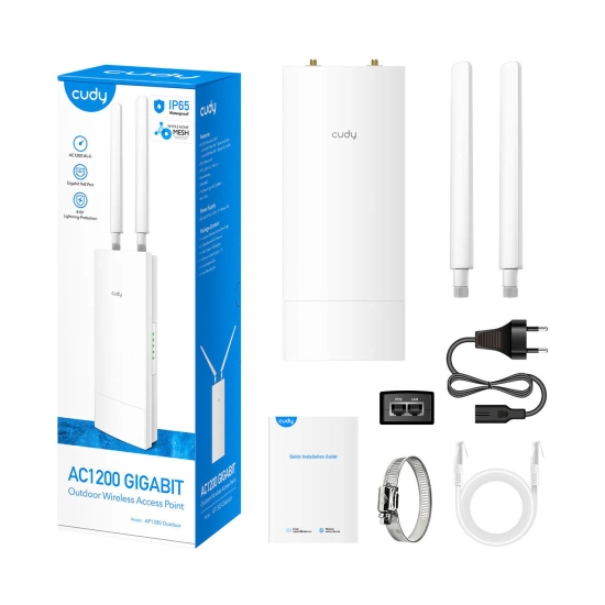 Access Point CUDY AP1300 Outdoor, AC1200, WiFi 5, RJ45 Access Point CUDY AP1300 Outdoor, AC1200, WiFi 5, RJ45