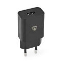 Kućni punjač NEDIS WCHAU242ABK, 12W, USB A, crni