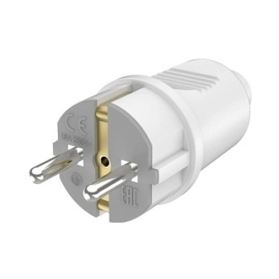 Utičnica šuko PVC BRAYTRON, s uzemljenjem, bijela