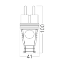 Utikač šuko BRAYTRON TPM01 220-240 V, crni