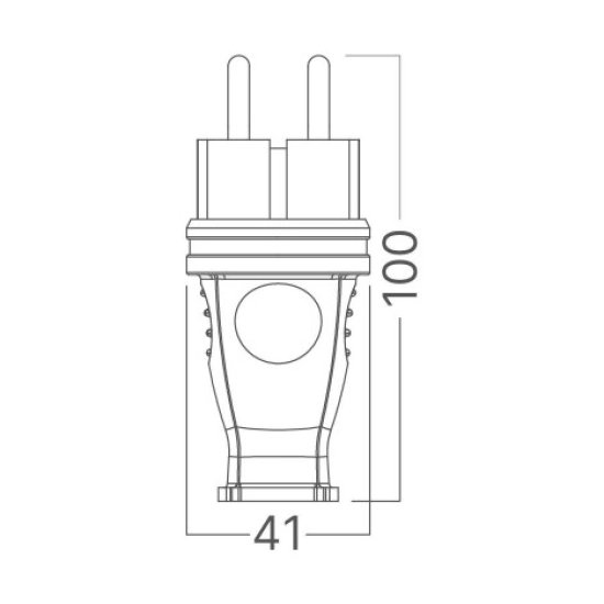 Utikač šuko BRAYTRON TPM01 220-240 V, crni