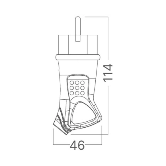 Utikač šuko BRAYTRON TPM01 220-240 V, crni Utikač šuko BRAYTRON TPM01 220-240 V, crni