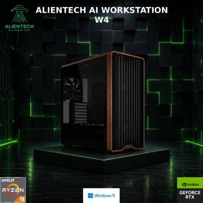Računalo multimedia ALIENTECH AI Workstation W4, 100500004, Ryzen 9 9950X, 64GB, 4TB SSD, GeForce RTX 5080, Windows 11P