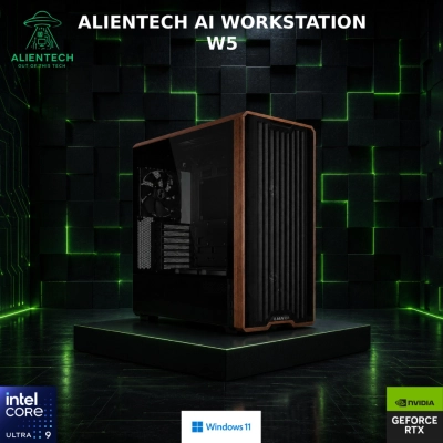Računalo multimedia ALIENTECH AI Workstation W5, 100500005, Core Ultra 9 285K, 64GB, 4TB SSD, GeForce RTX 5080, Windows 11P