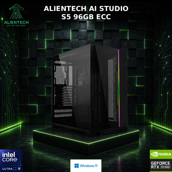 Računalo multimedia ALIENTECH AI Studio S5, 100500105, Core Ultra 9 285K, 128GB, 4TB SSD, NVIDIA RTX PRO 6000 Ada, Windows 11P Računalo multimedia ALIENTECH AI Studio S5, 100500105, Core Ultra 9 285K, 128GB, 4TB SSD, NVIDIA RTX PRO 6000 Ada, Windows 11P