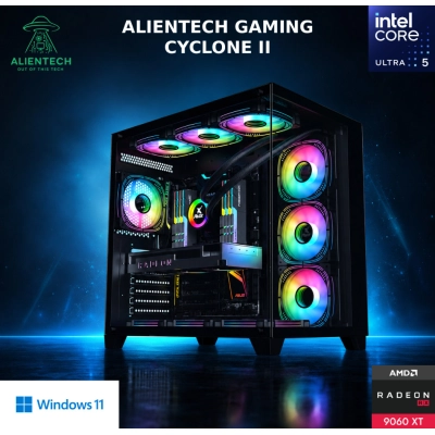 Računalo gaming ALIENTECH Cyclone II, 100900142, Core Ultra 5 250KF Plus, 16GB, 1TB SSD, GeForce RTX 9060XT, Windows 11P - RAČUNALA Računalo gaming ALIENTECH Cyclone II, 100900142, Core Ultra 5 250KF Plus, 16GB, 1TB SSD, GeForce RTX 9060XT, Windows 11P - RAČUNALA